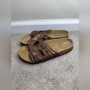 Birkenstock Women Size 37/6 Us Brown Strappy Sandals